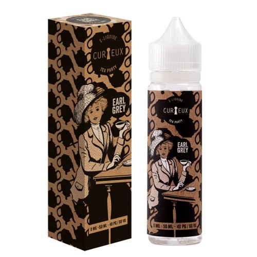 Flacon E Liquide Prêt à Booster Earl Grey de Tea Party par Curieux Flacon E Liquide Prêt à Booster Earl Grey de Tea Party par Curieux