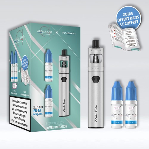 Coffret Initiation Zlide Tube Innokin et Alfaliquid coloris pierre de Lune Coffret Initiation Zlide Tube Innokin et Alfaliquid coloris pierre de Lune