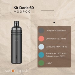 Kit Doric 60 de la marque Voopoo chez Sudeclope.fr