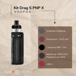 Kit Drag S PNP X de la marque Voopoo chez Sudeclope.fr