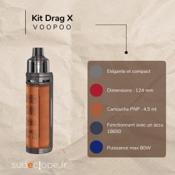 Pod Drag X de la marque Voopoo - disponible chez Sudeclope.fr