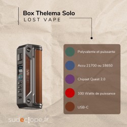 Box Thelema Solo de la marque Lost Vape disponible chez Sudeclope