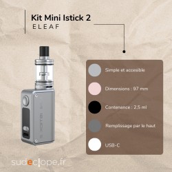 Kit Mini Istick 2 de la marque Eleaf disponible chez Sudeclope.fr
