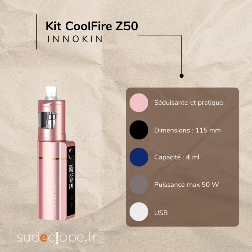 Kit CoolFire Z50 de la marque Innokin disponible chez Sudeclope.fr