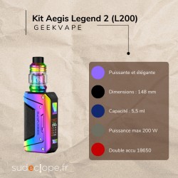 Kit Aegis Legend 2 de la marque Geekvape disponible chez Sudeclope.fr
