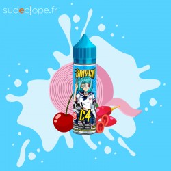E Liquide Cerise Bubble gum Prêt à Booster C4 Saiyen Vapors Swoke
